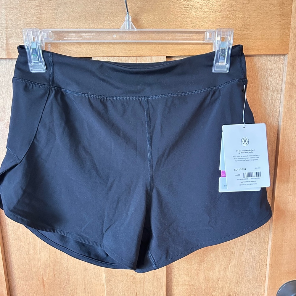 Athleta Girls Jet Black Athletic Shorts